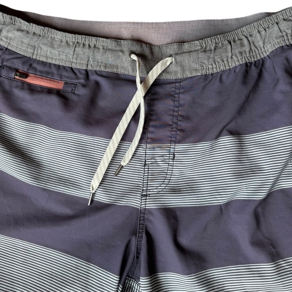 Vuori Grey Stripe Swim Active Shorts - Picture 3 of 6